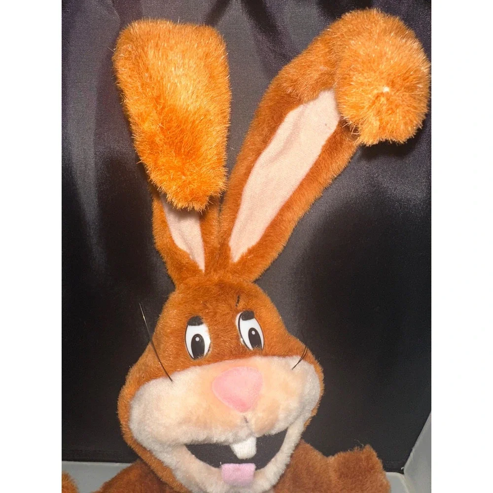 Vintage Nesquik Bunny Plush Stuffed Animal Quicky Mascot 20 Inch Brown Rabbit
